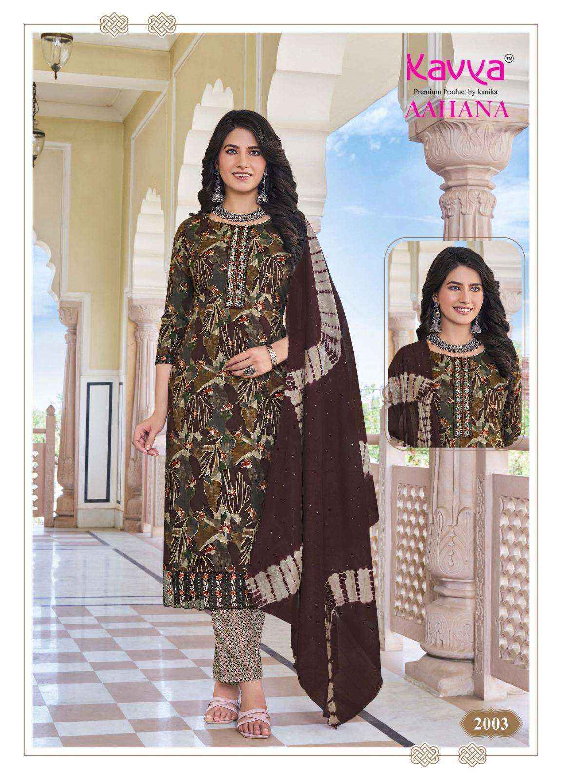 Kavya Aahana Vol 2 Capsule Kurti Combo Wholesale Price ( 10 Pcs Catalog )