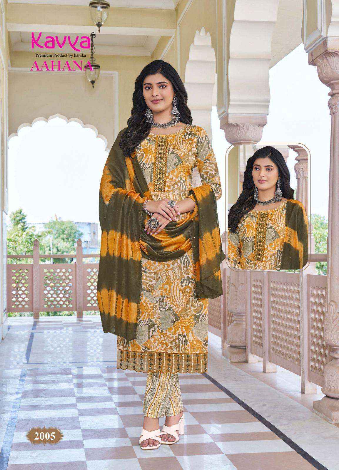Kavya Aahana Vol 2 Capsule Kurti Combo Wholesale Price ( 10 Pcs Catalog )
