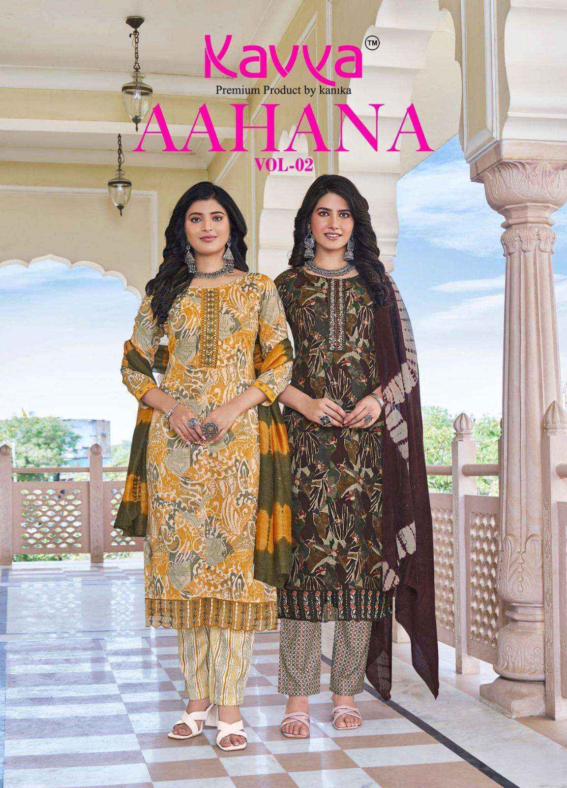 Kavya Aahana Vol 2 Capsule Kurti Combo Wholesale Price ( 10 Pcs Catalog )