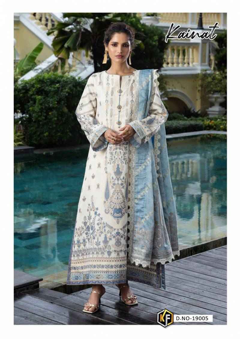 Keval Fab Kainat Vol 19 Heavy Luxury Lawn Pakistani suits ( 6 Pcs Catalogue )