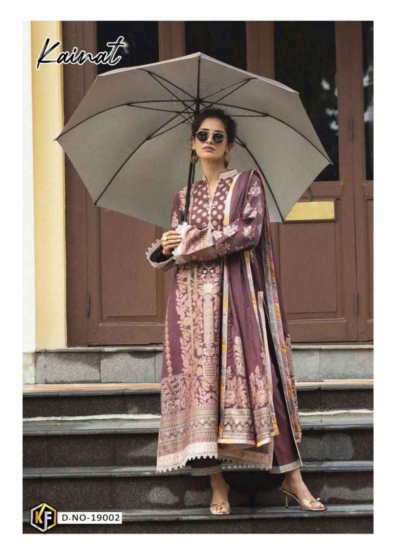 Keval Fab Kainat Vol 19 Heavy Luxury Lawn Pakistani suits ( 6 Pcs Catalogue )