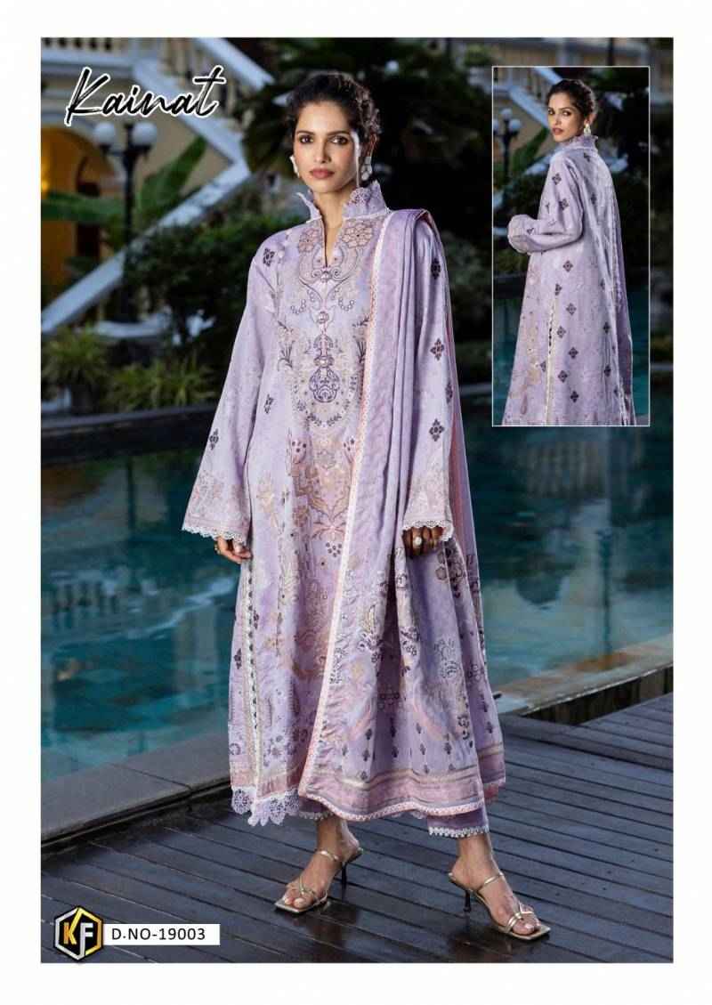 Keval Fab Kainat Vol 19 Heavy Luxury Lawn Pakistani suits ( 6 Pcs Catalogue )