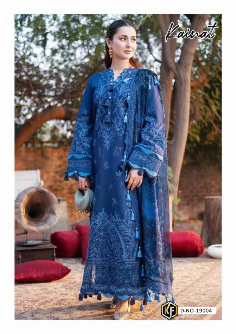 Keval Fab Kainat Vol 19 Heavy Luxury Lawn Pakistani suits ( 6 Pcs Catalogue )