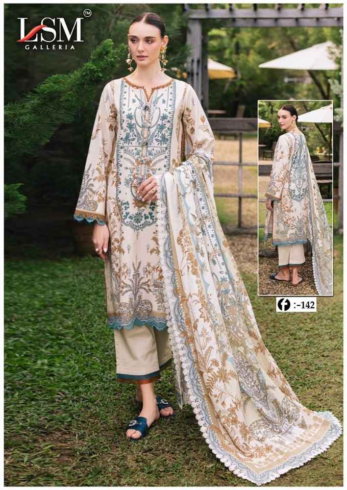 LSM Galleria Firdous Queen Lawn Vol 14 Lawn Cotton Dress Material ( 6 pcs Catalogue )