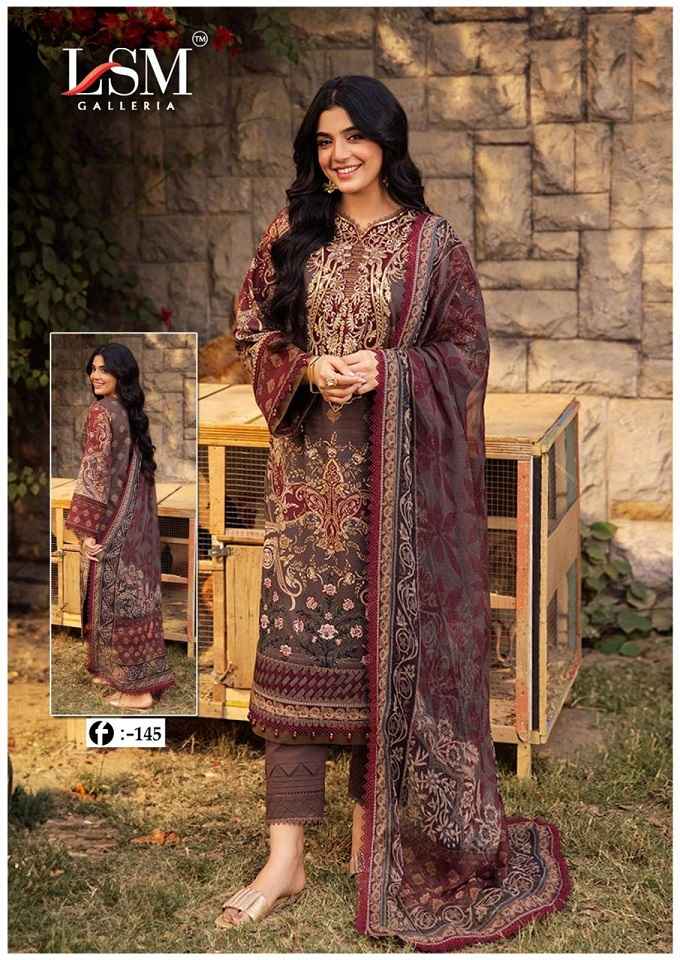 LSM Galleria Firdous Queen Lawn Vol 14 Lawn Cotton Dress Material ( 6 pcs Catalogue )