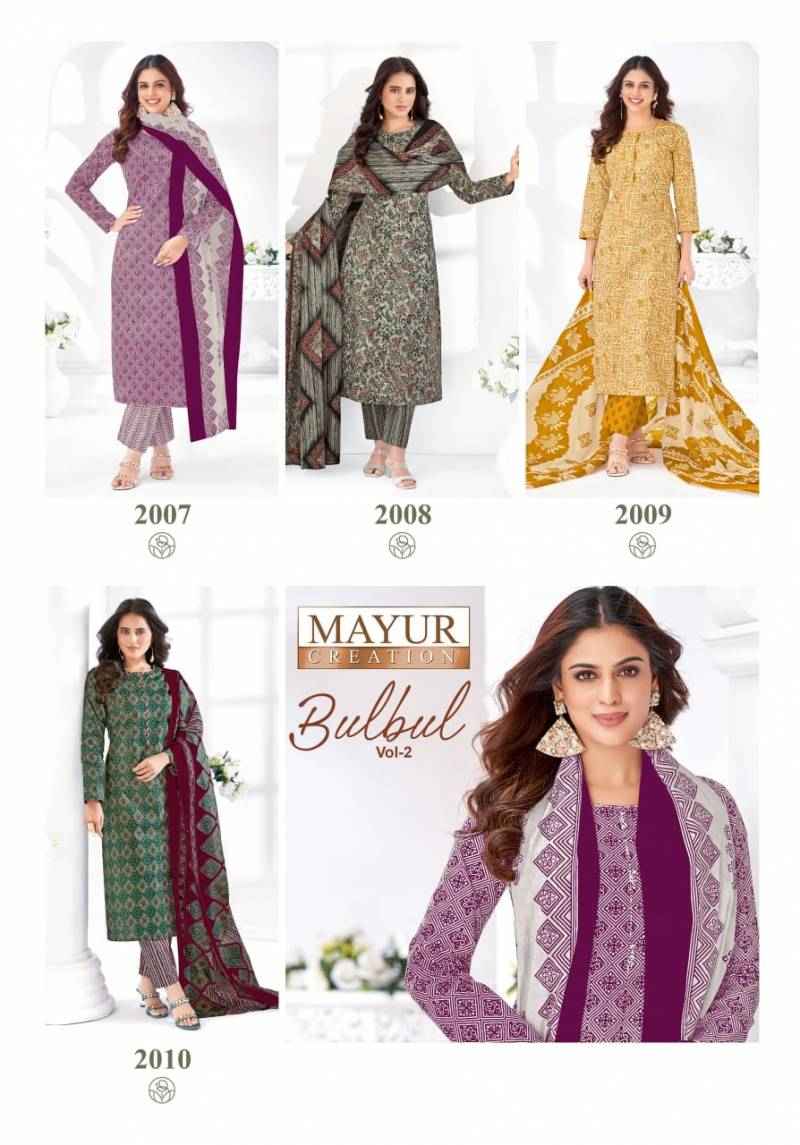 Mayur Bulbul Vol 2 Cotton Printed Wholesale Ladies Dress Material ( 10 Pcs Catalogue )