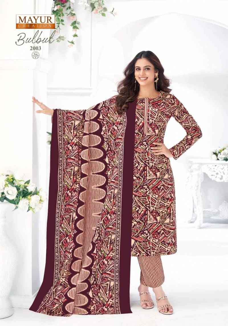 Mayur Bulbul Vol 2 Cotton Printed Wholesale Ladies Dress Material ( 10 Pcs Catalogue )