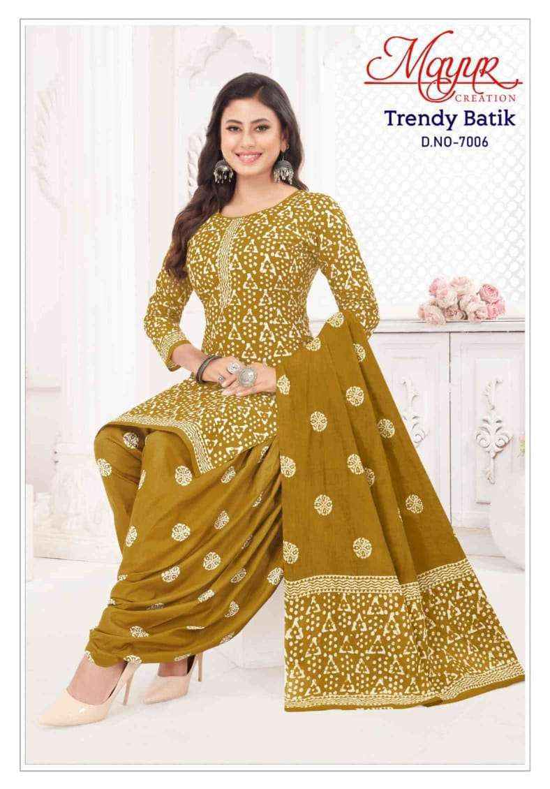 Mayur Creation Trendy Batik Vol 7 Cotton Dress Material Wholesale Price ( 10 pcs Catalogue )