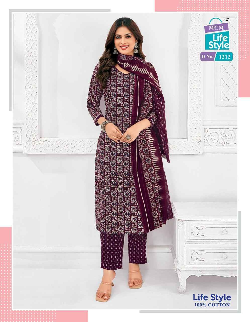 MCM Lifestyle Vol 12 Cotton Readymade Suits (12 pcs Catalogue )