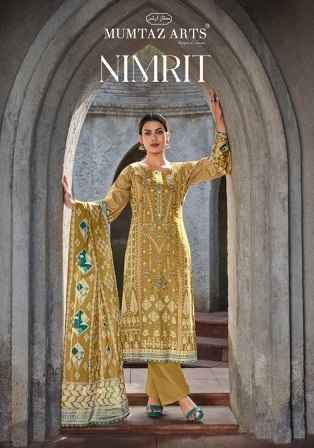 Mumtaz Arts Nimrit Jam Satin Dress Material New Catalog (6 pcs Catalogue)
