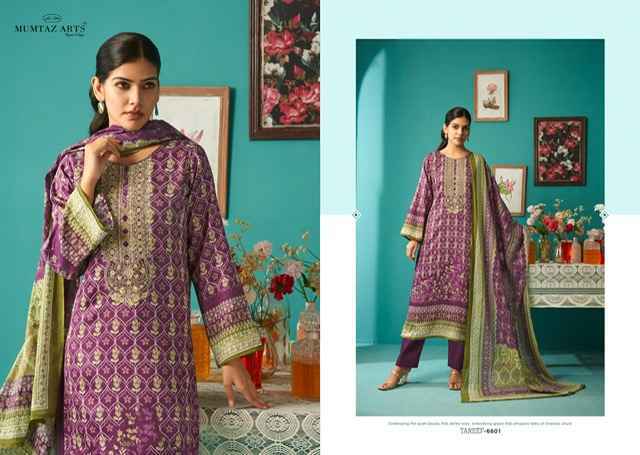 Mumtaz Arts Tareef Jam Satin Dress Material Wholesale Price ( 6 pcs Catalogue )