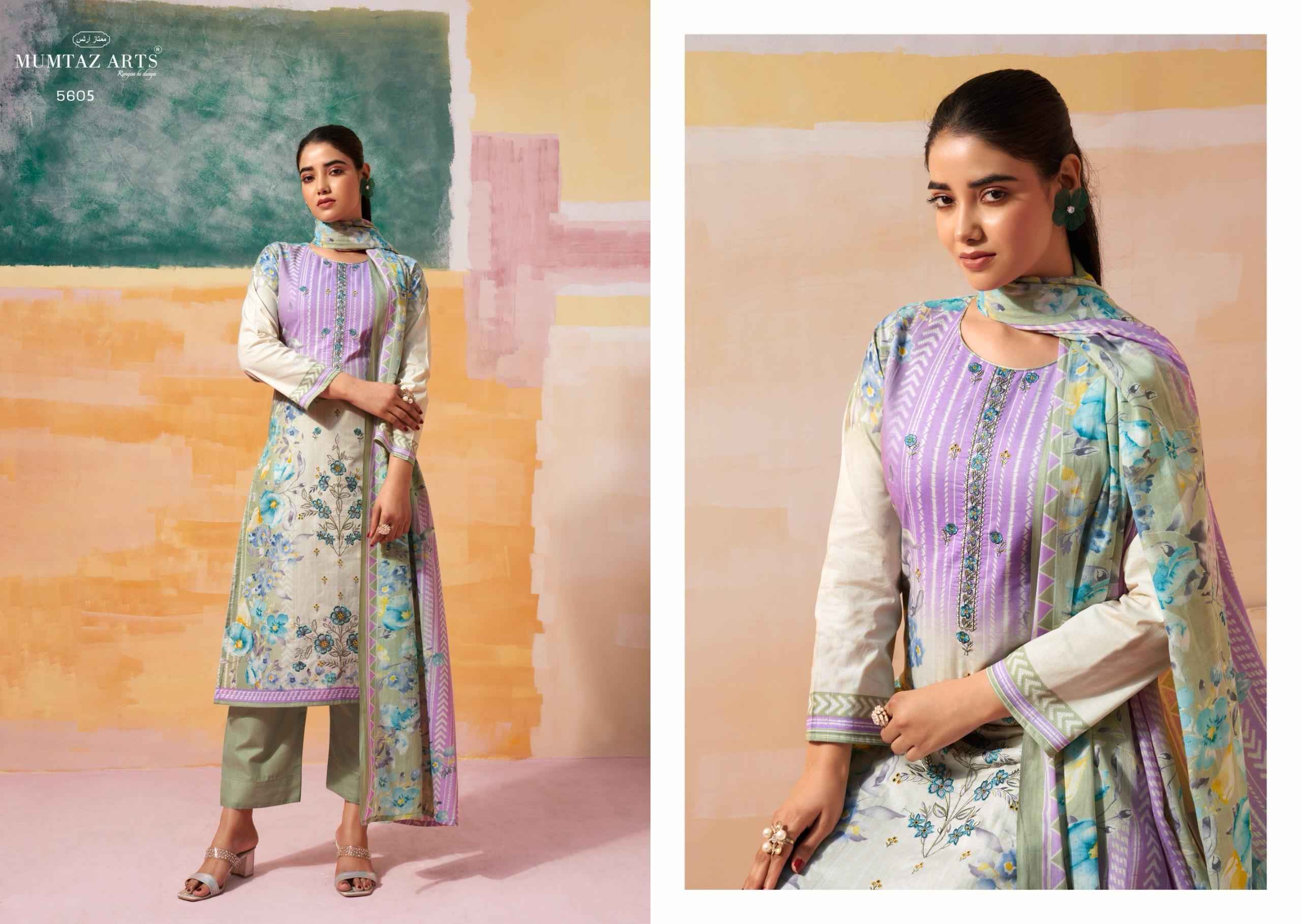 Mumtaz Arts Vintage Pastel Camric Dress Material New Catalog ( 6 pcs Catalogue )
