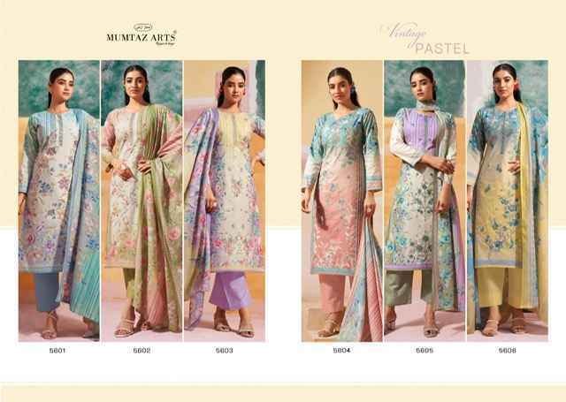 Mumtaz Arts Vintage Pastel Camric Dress Material New Catalog ( 6 pcs Catalogue )