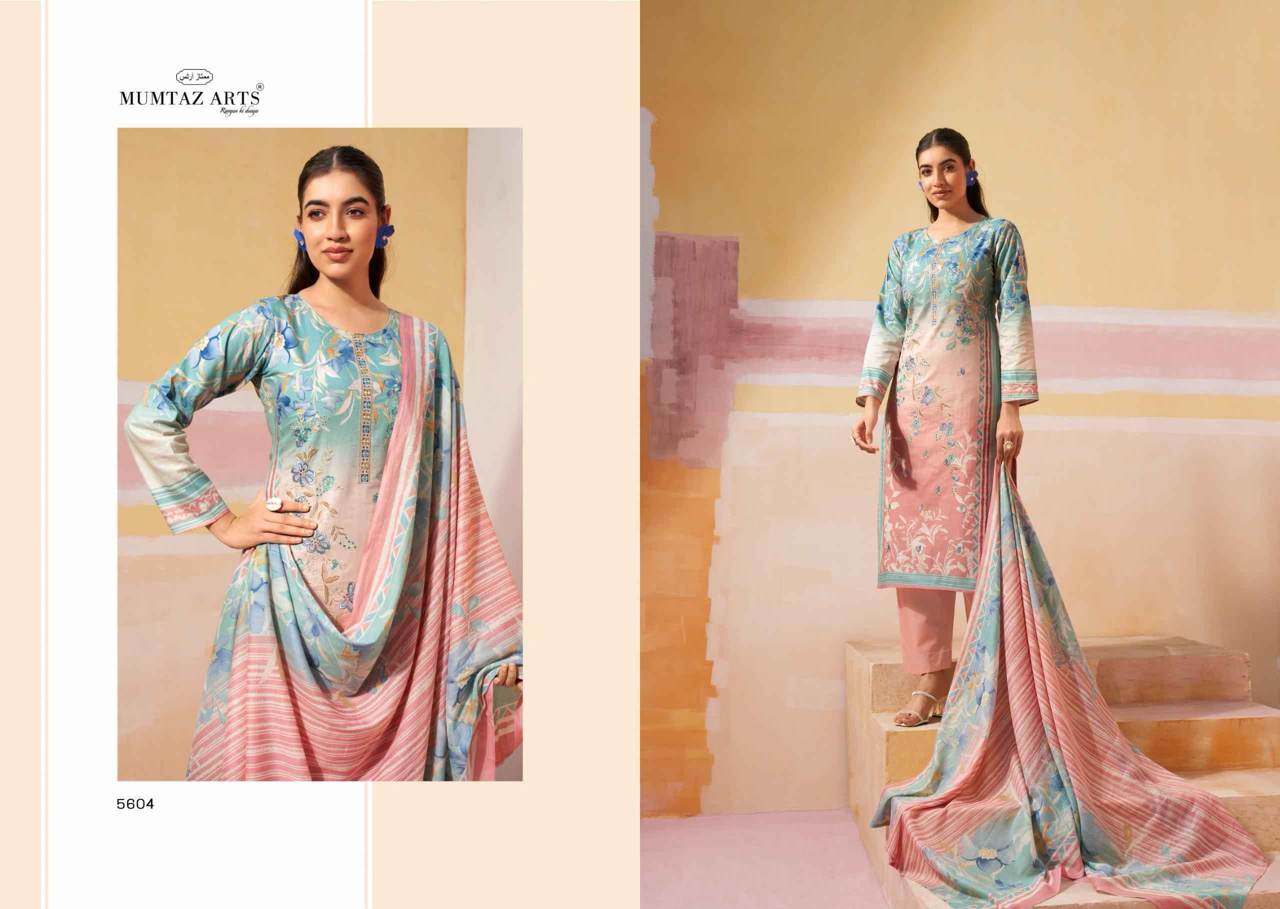 Mumtaz Arts Vintage Pastel Camric Dress Material New Catalog ( 6 pcs Catalogue )