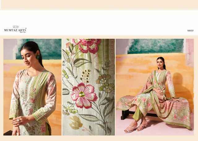 Mumtaz Arts Vintage Pastel Camric Dress Material New Catalog ( 6 pcs Catalogue )