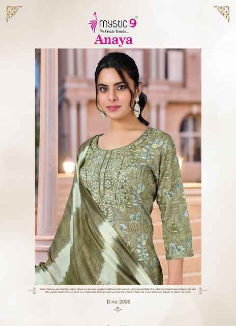 Mystic 9 Anaya Vol-2 Rayon Readymade Suit Wholesale Rate (8 pcs Catalogue)