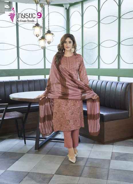 Mystic 9 Sabri Vol 5 Reyon Kurti Wholesale Rate ( 8 Pcs Catalog )