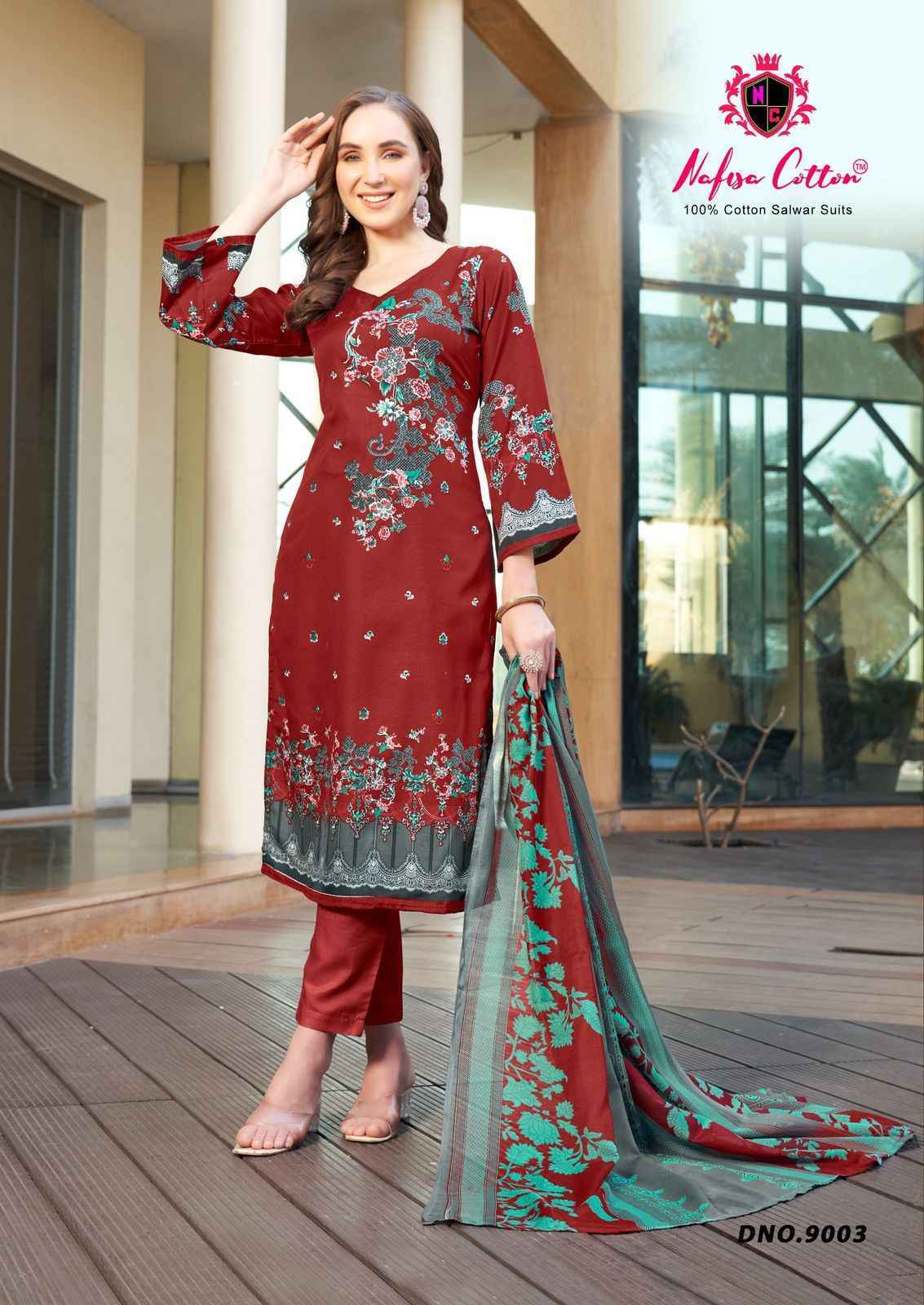 Nafisa Mahera Vol 9 Cotton Pakistani Suits ( 6 pcs Catalogue )