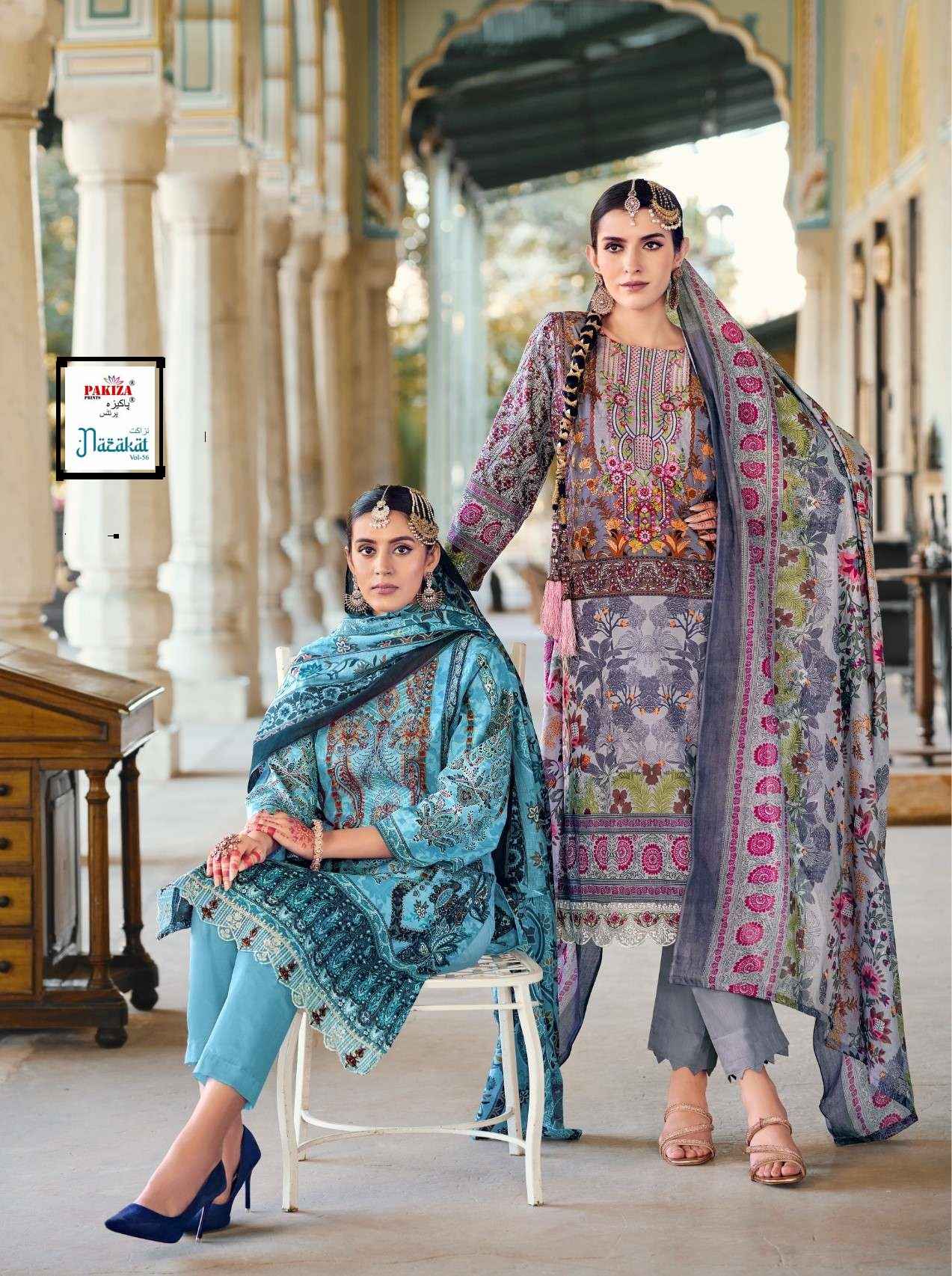 Pakiza Prints Nazakat Vol 56 Kashmiri Lawn Pakistani Suits ( 10 Pcs Catalogue )