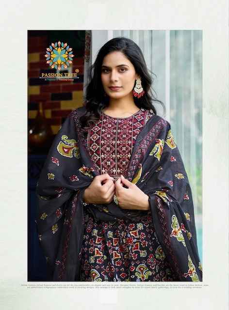 Passion Tree Anarkali Vol 1 Cotton Kurti Combo Set Wholesale Rate ( 8 Pcs Catalog )