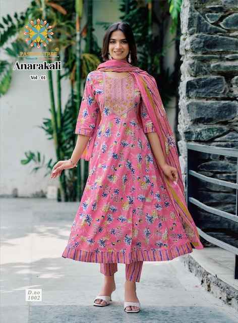 Passion Tree Anarkali Vol 1 Cotton Kurti Combo Set Wholesale Rate ( 8 Pcs Catalog )