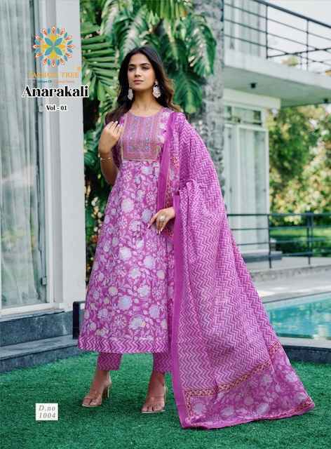 Passion Tree Anarkali Vol 1 Cotton Kurti Combo Set Wholesale Rate ( 8 Pcs Catalog )
