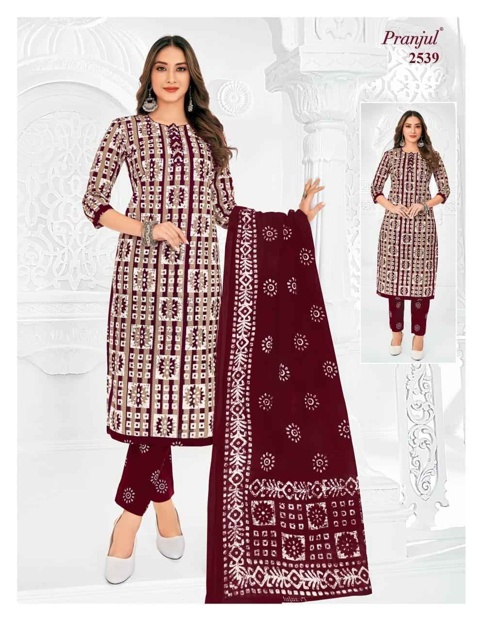 Pranjul Fashion Priyanka Vol 25 Pure Cotton Unstitched Dress Material ( 36 pcs Catalogue )