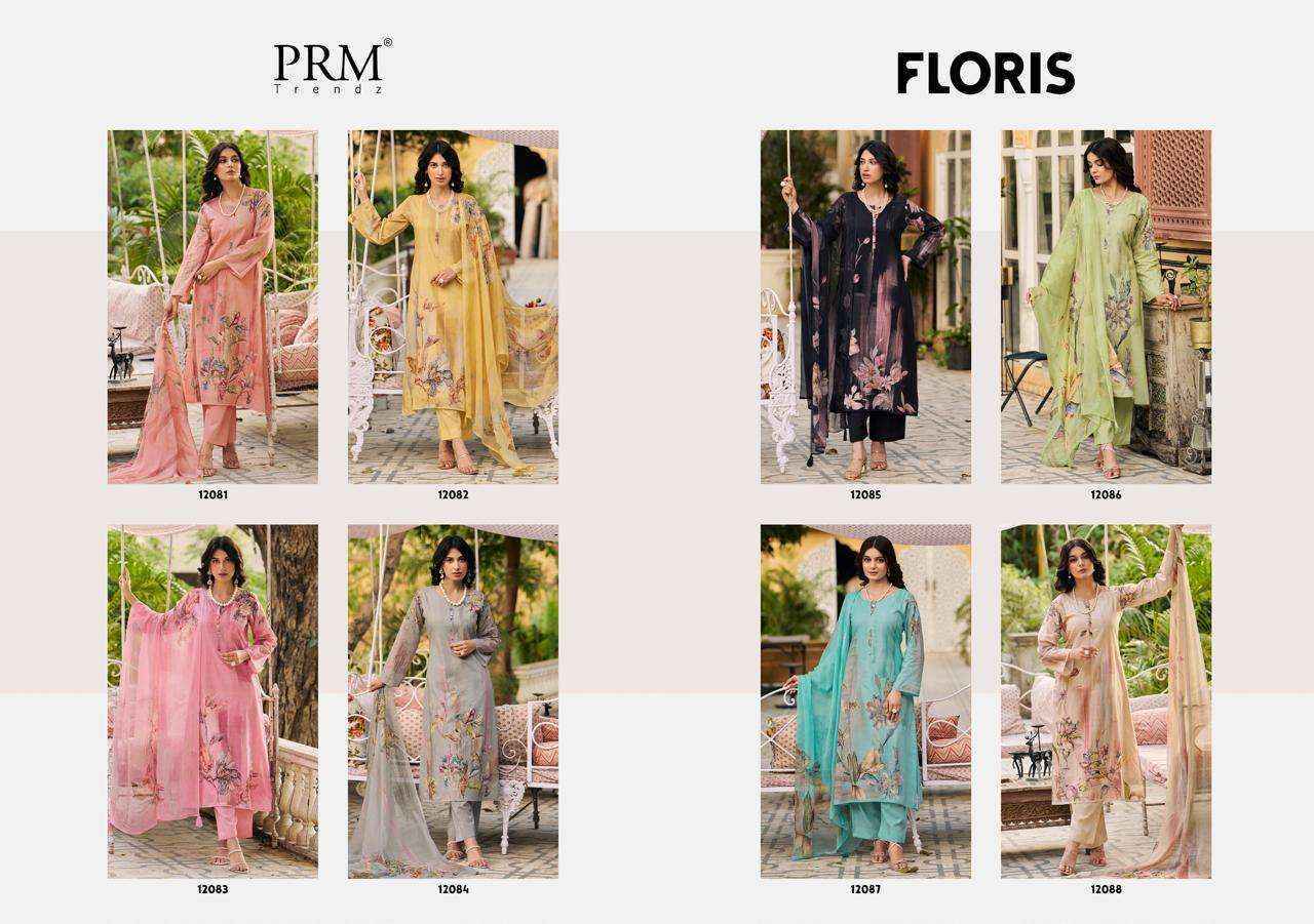 PRM Trendz Floris Lawn Cotton Salwar Kameez Wholesale Price ( 8 Pcs Catalog )