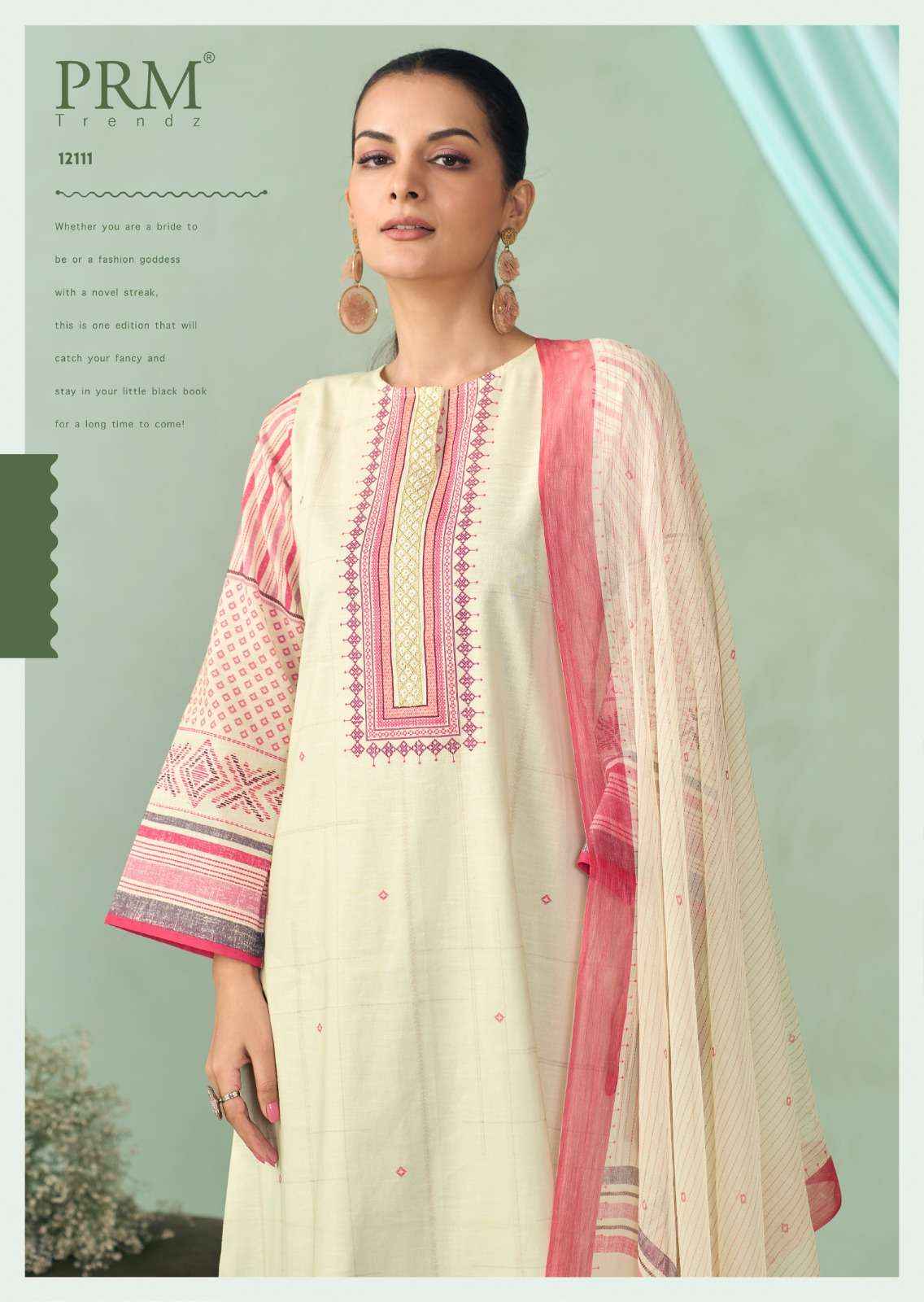 Prm Trendz Irha Pure Cotton Linen Suits New Catalog Wholesale Price ( 6 Pcs Catalog )