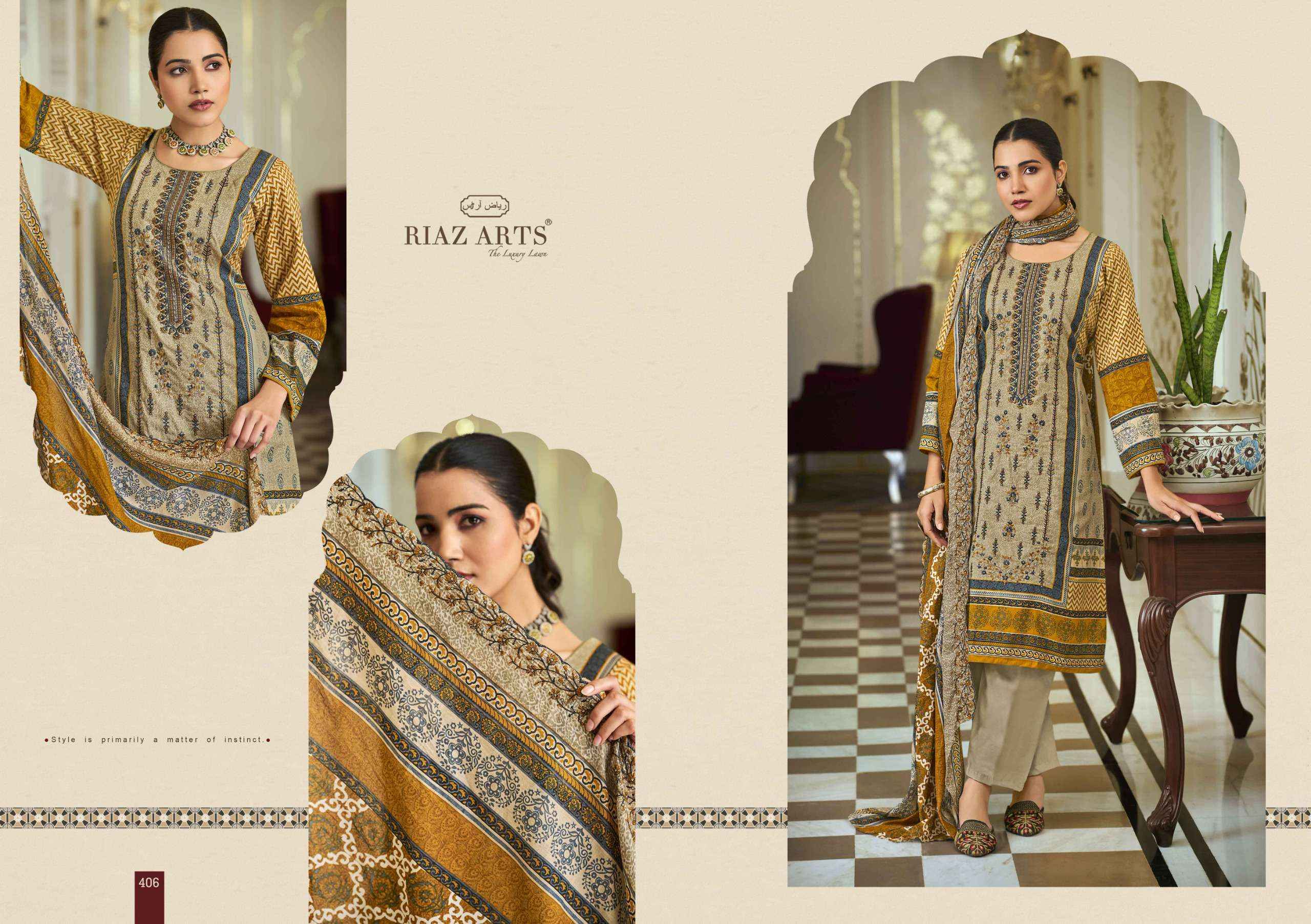 Riaz Arts Bin Saeed Hit List Lawn Cotton Pakistani Suits ( 6 Pcs Catalogue )