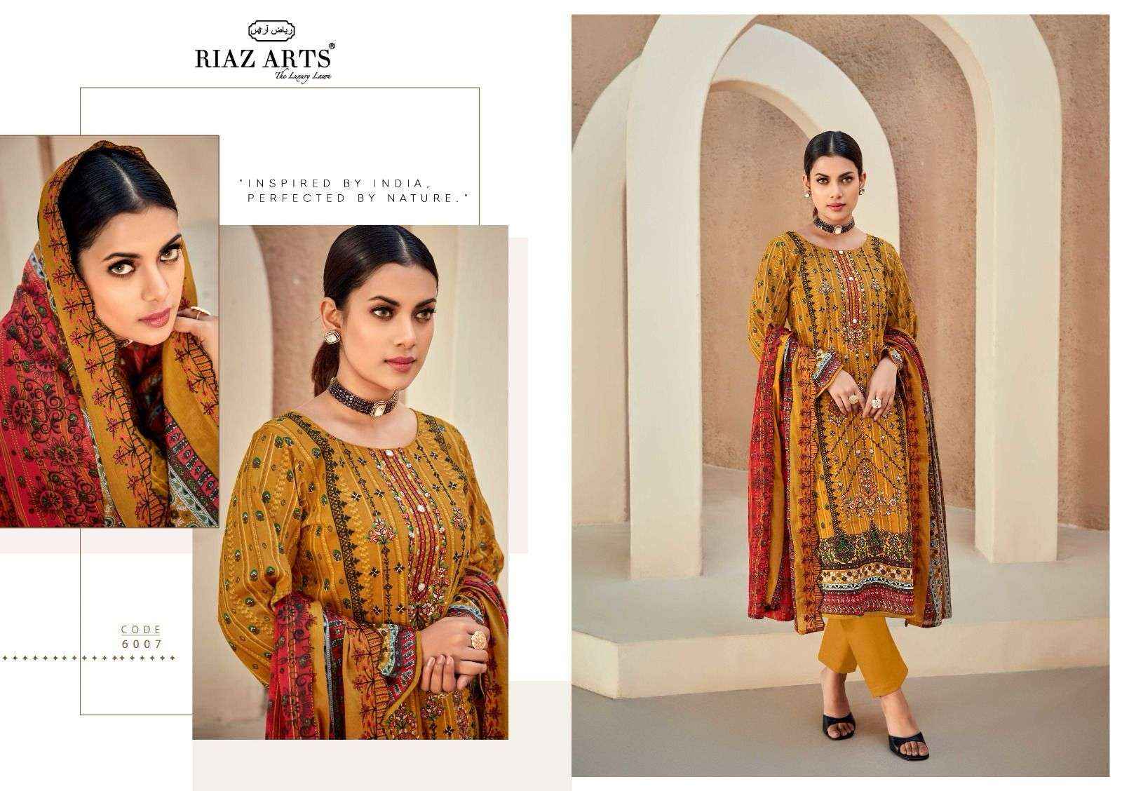Riaz Arts Bin Saeed Vol 6 Pure Cotton Salwar Suits ( 8 Pcs Catalogue )