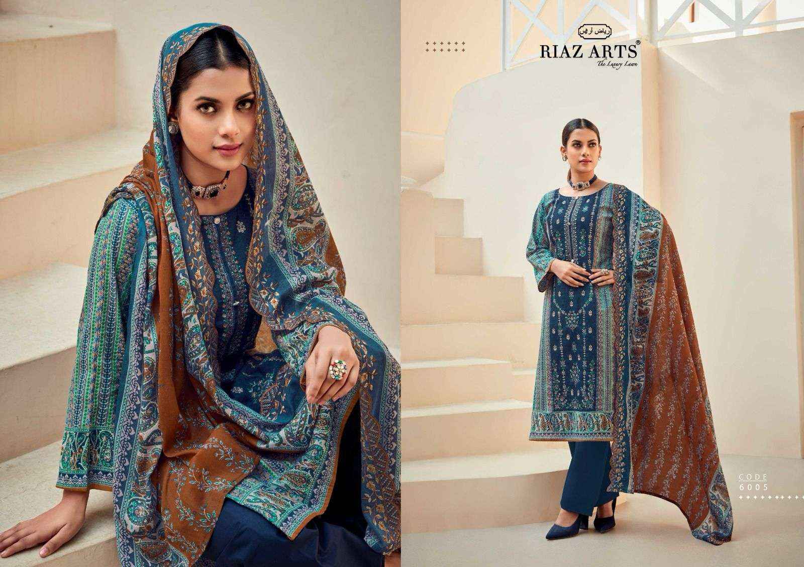 Riaz Arts Bin Saeed Vol 6 Pure Cotton Salwar Suits ( 8 Pcs Catalogue )