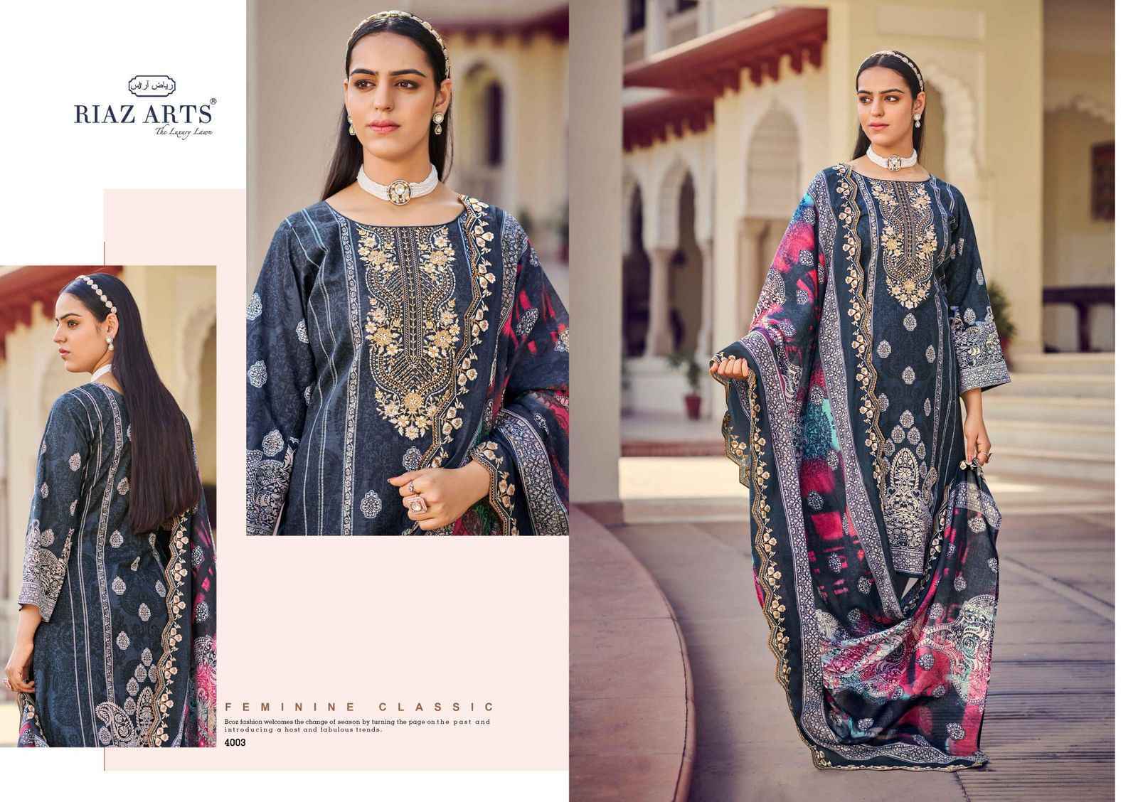 Riaz Arts Bin Saeed Vol 8 Cotton Salwar Kameez Wholesale Price ( 8 Pcs Catalog )