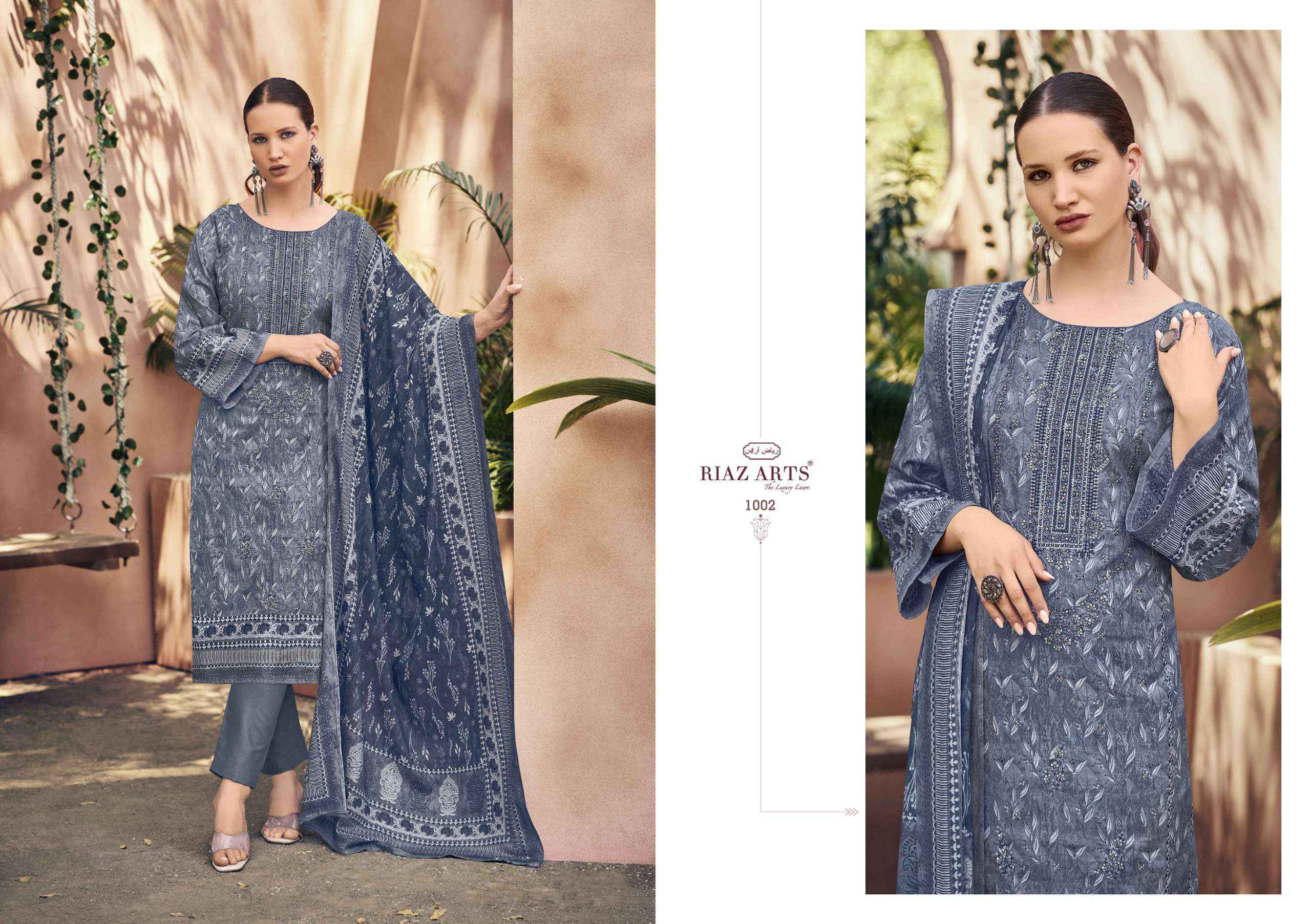RIAZ ARTS ELAN VOL 3 LAWN COTTON DRESS MATERIAL ( 6 PCS CATALOGUE )