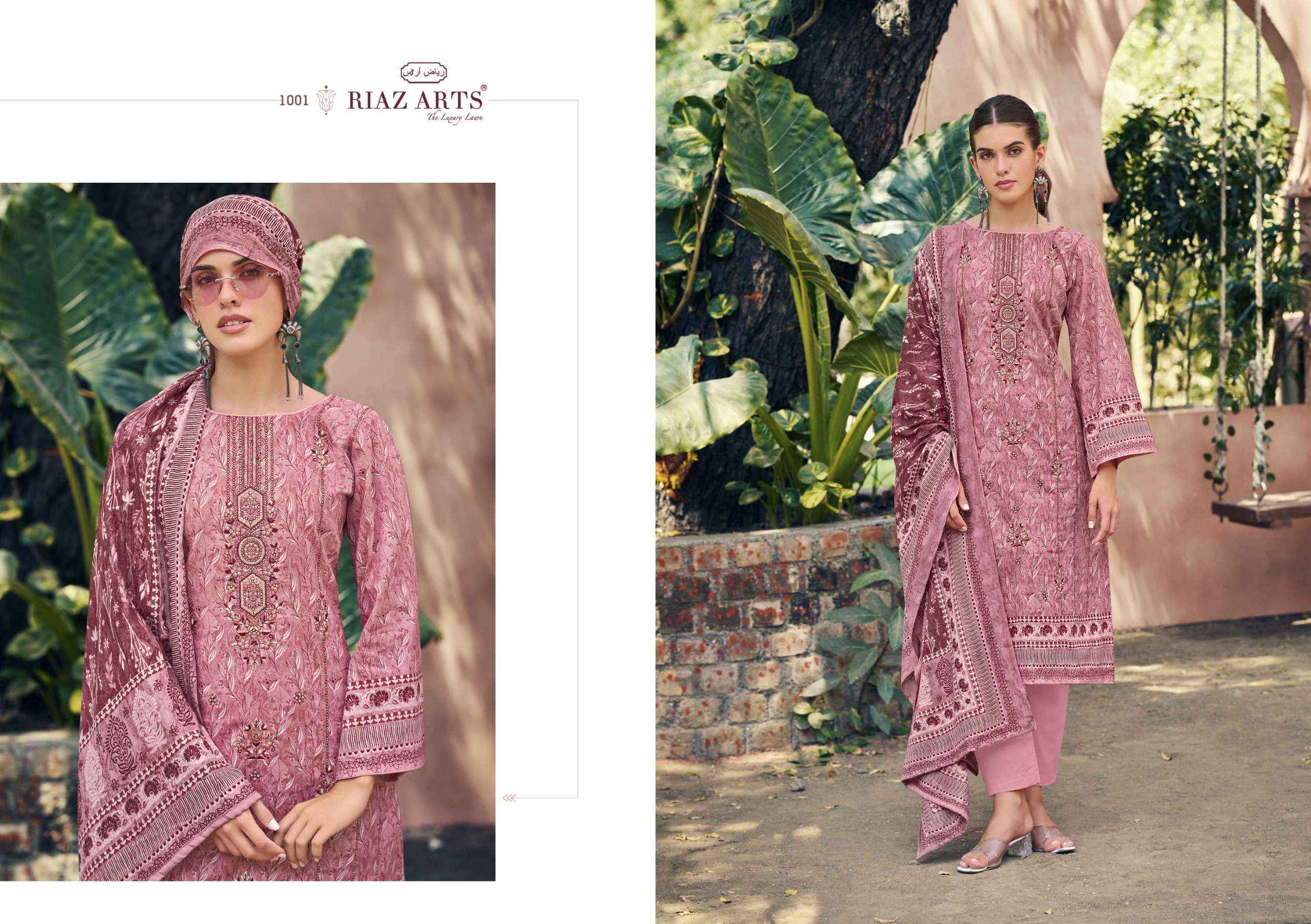 RIAZ ARTS ELAN VOL 3 LAWN COTTON DRESS MATERIAL ( 6 PCS CATALOGUE )