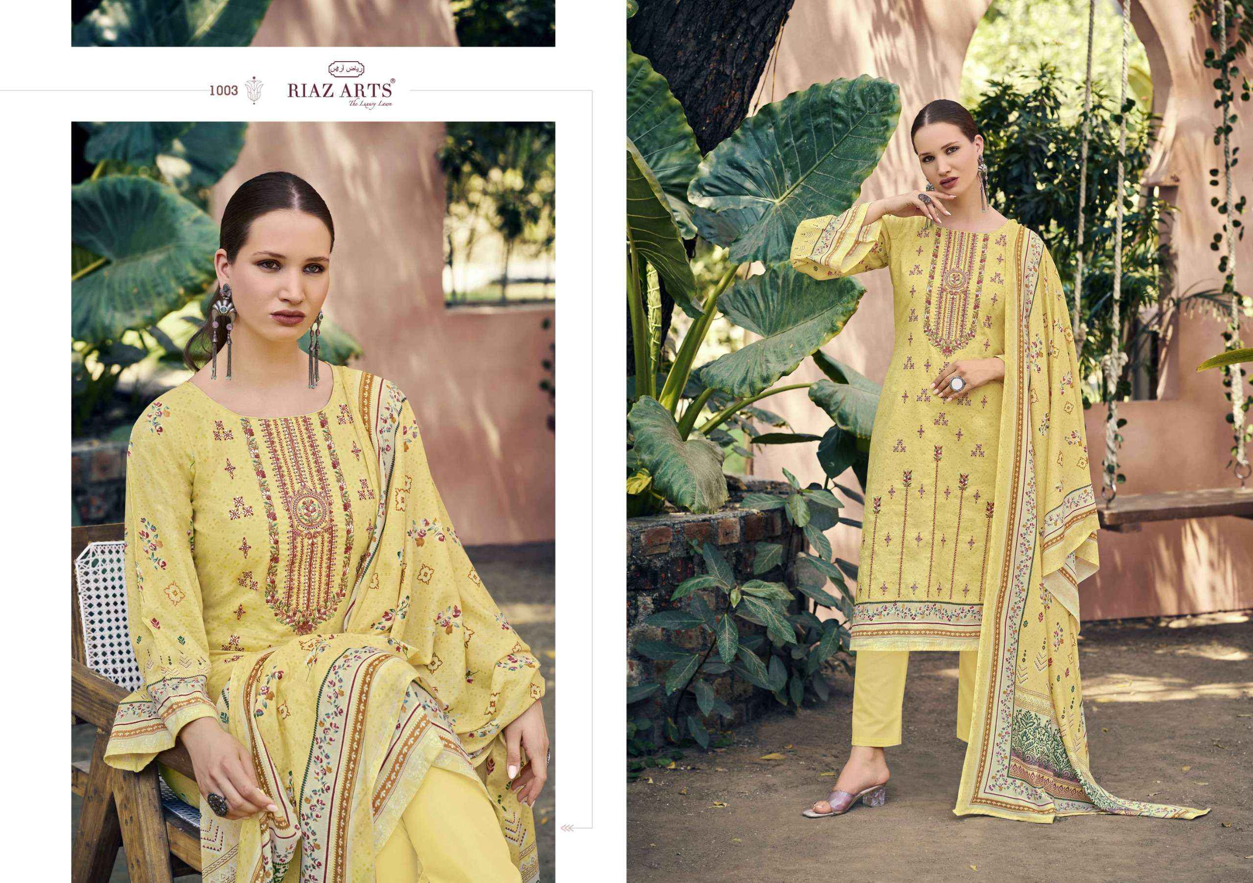 RIAZ ARTS ELAN VOL 3 LAWN COTTON DRESS MATERIAL ( 6 PCS CATALOGUE )
