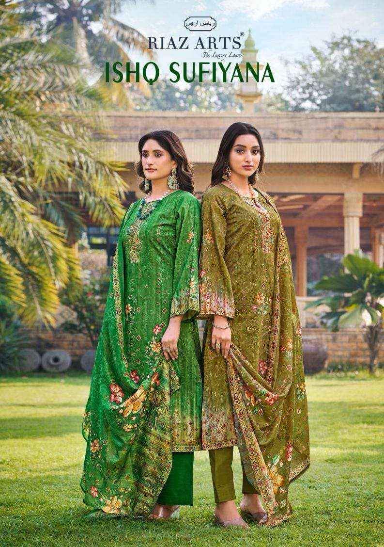 Riaz Arts Ishq Sufiyana Cotton Dress Material New Catalog ( 4 Pcs Catalogue )
