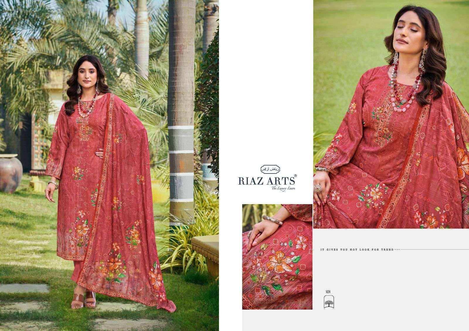 Riaz Arts Ishq Sufiyana Cotton Dress Material New Catalog ( 4 Pcs Catalogue )