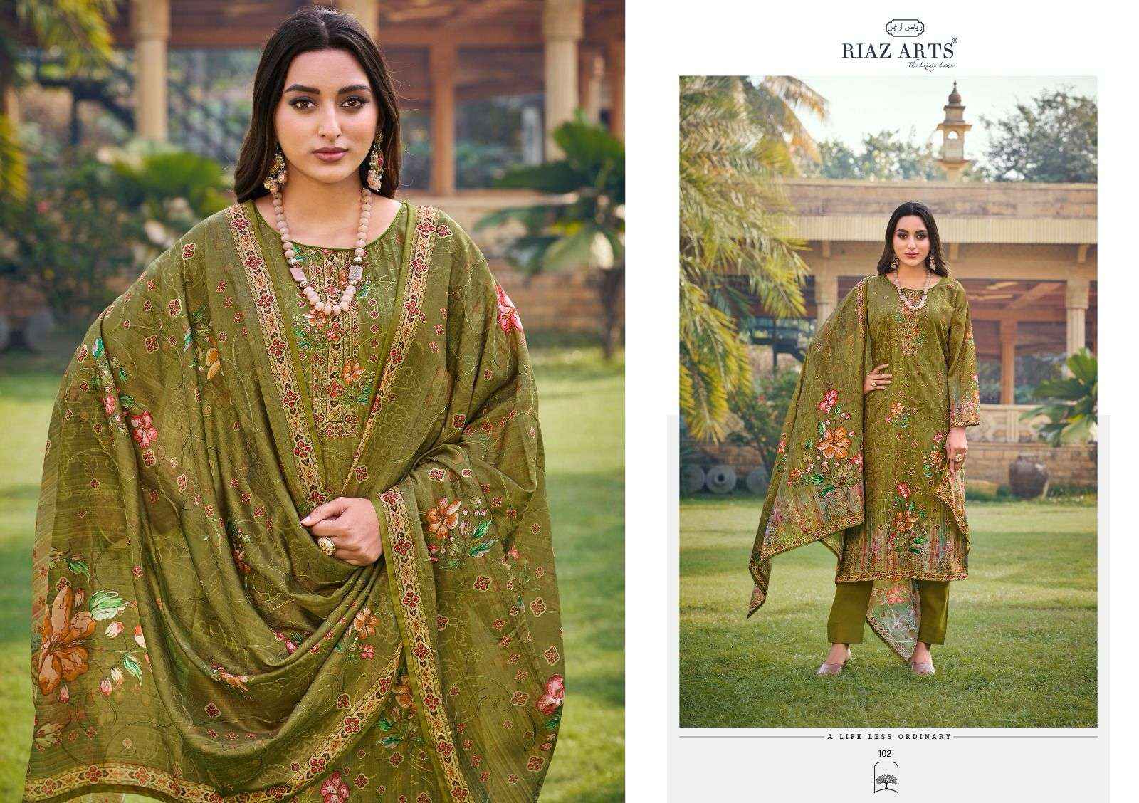 Riaz Arts Ishq Sufiyana Cotton Dress Material New Catalog ( 4 Pcs Catalogue )