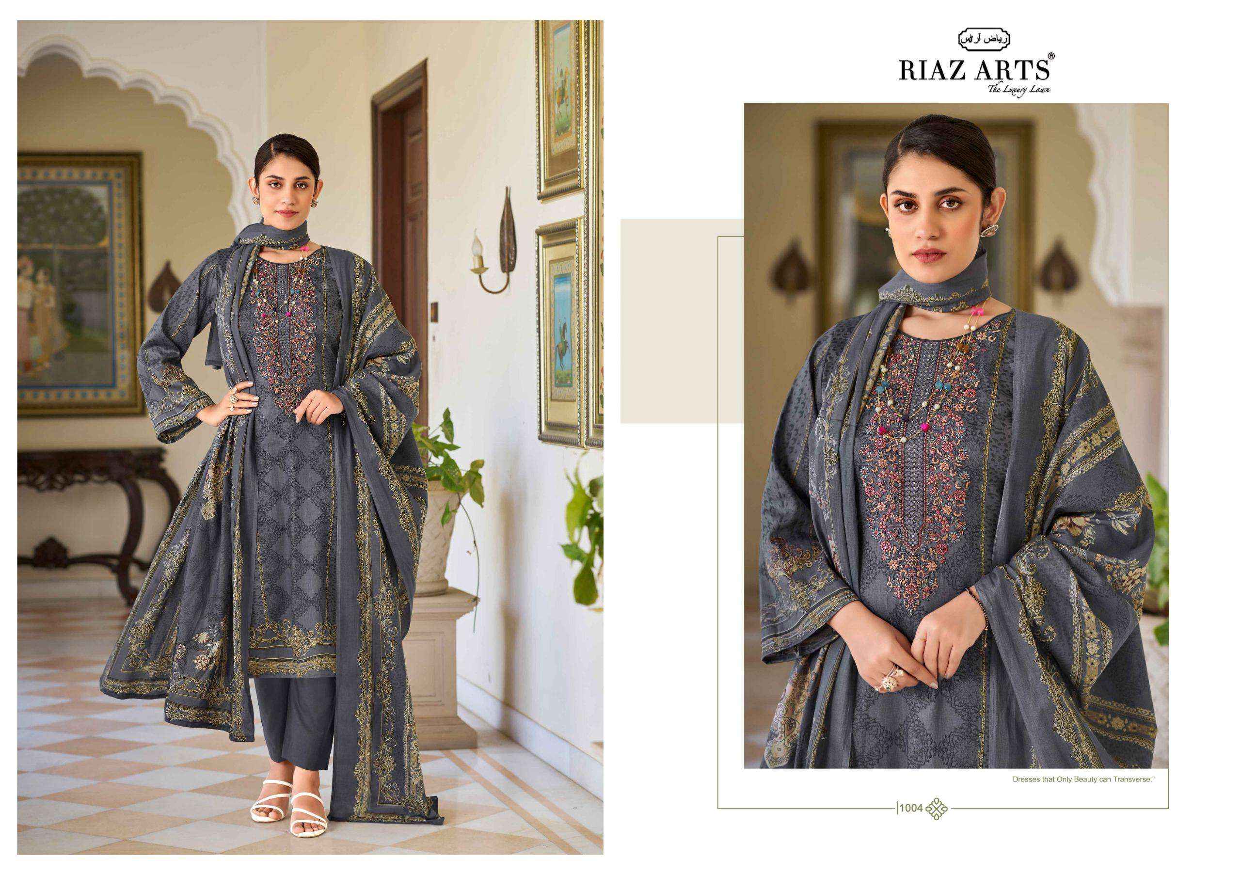 Riaz Arts Surbhi Pure Karachi Lawn Salwar Kameez Wholesale Price ( 4 Pcs Catalogue )