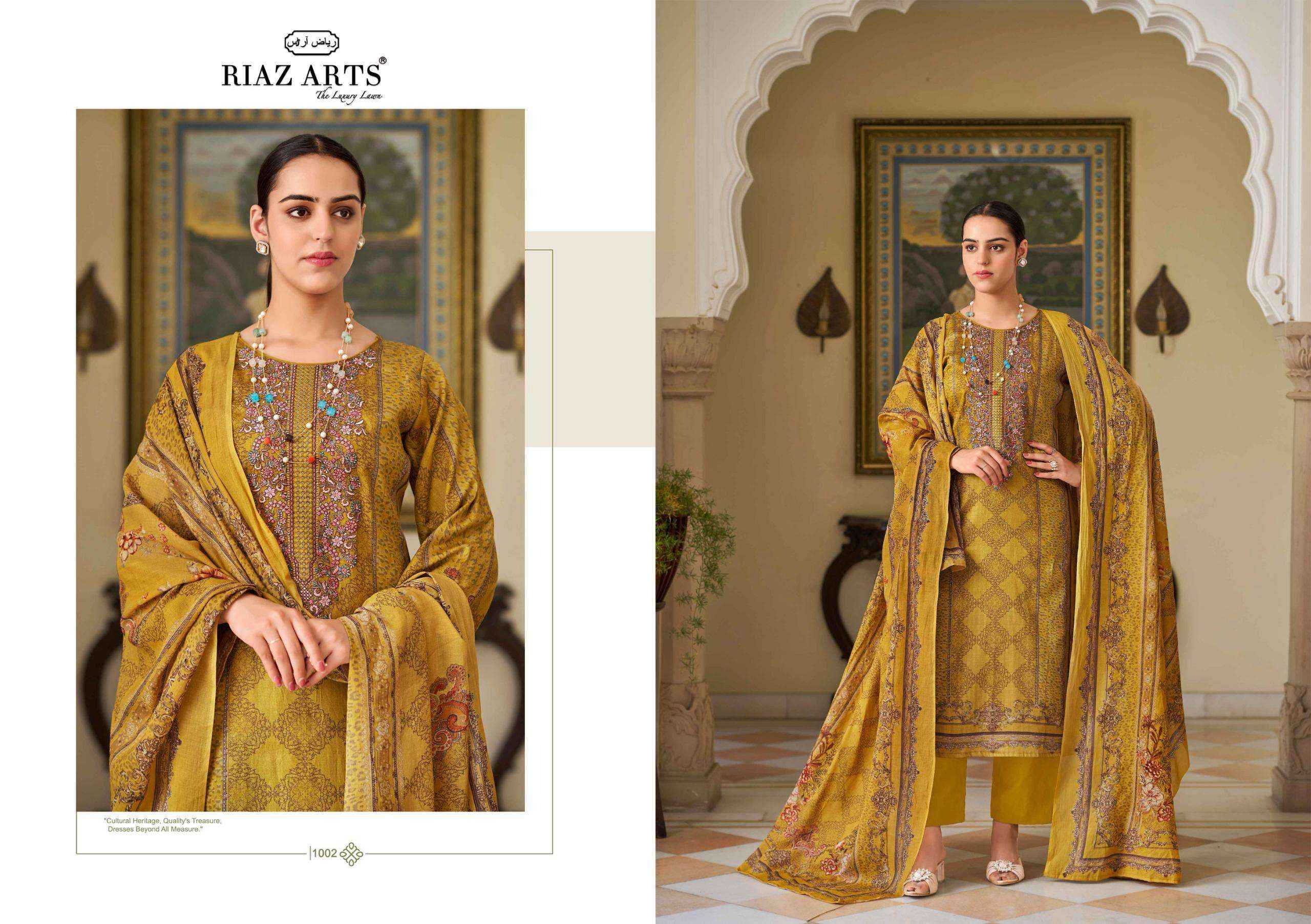 Riaz Arts Surbhi Pure Karachi Lawn Salwar Kameez Wholesale Price ( 4 Pcs Catalogue )