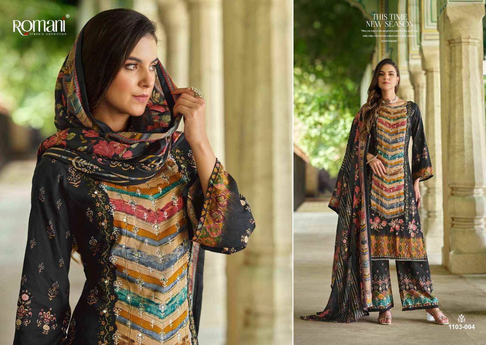Romani Mahira Cotton Dress Material Wholesale Price ( 8 pcs Catalogue )
