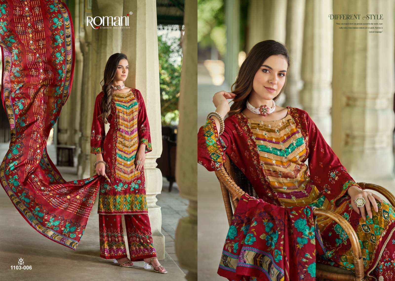 Romani Mahira Cotton Dress Material Wholesale Price ( 8 pcs Catalogue )