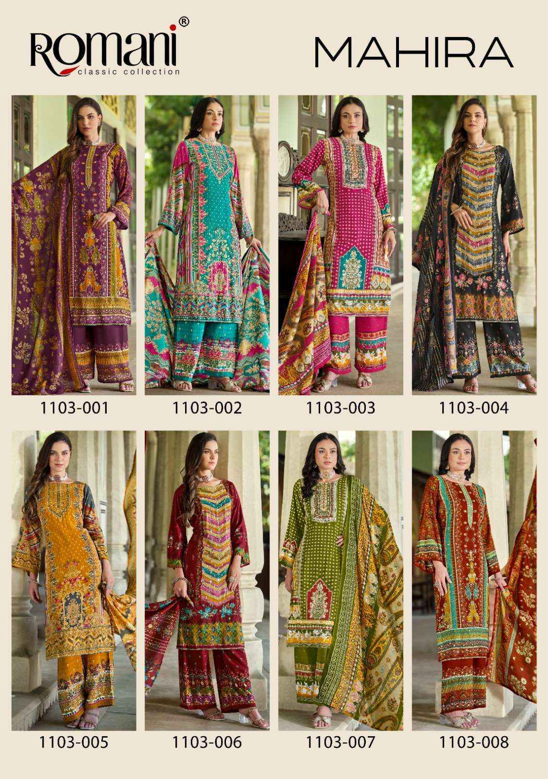 Romani Mahira Cotton Dress Material Wholesale Price ( 8 pcs Catalogue )