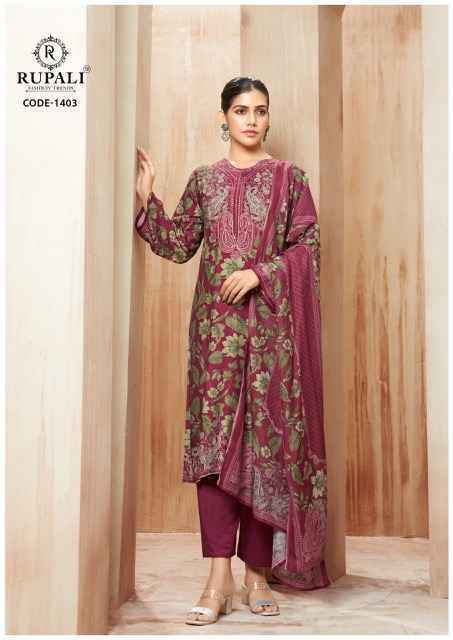 Rupali Fashion Gulnaaz Musline Salwar Kameez Wholesale Rate (4 pcs Catalogue)