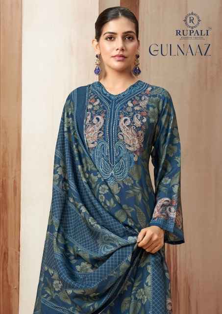 Rupali Fashion Gulnaaz Musline Salwar Kameez Wholesale Rate (4 pcs Catalogue)