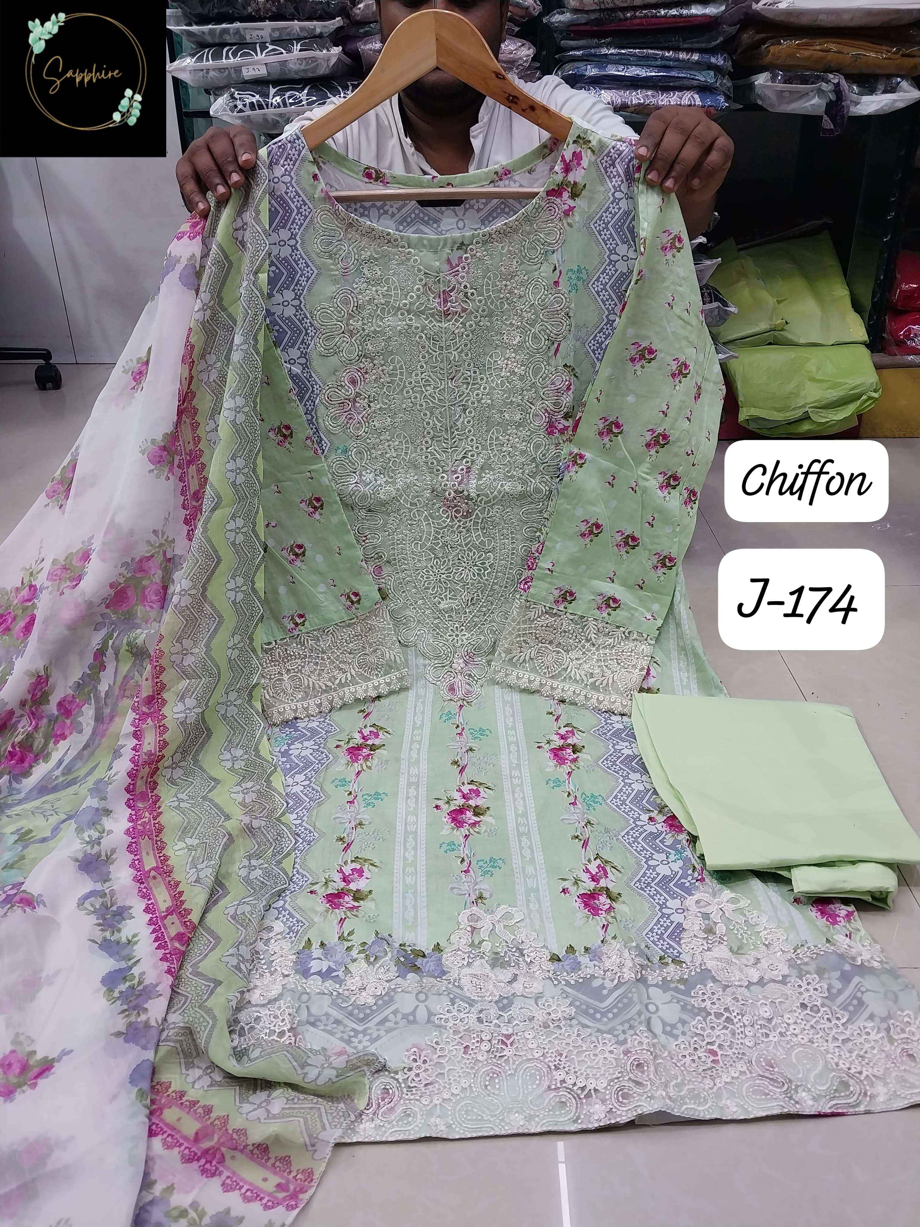 SAPPHIRE JAZMIN VOL 174 LAWN COTTON DESIGNER PAKISTANI SUIT ( 6 PCS CATALOGUE )