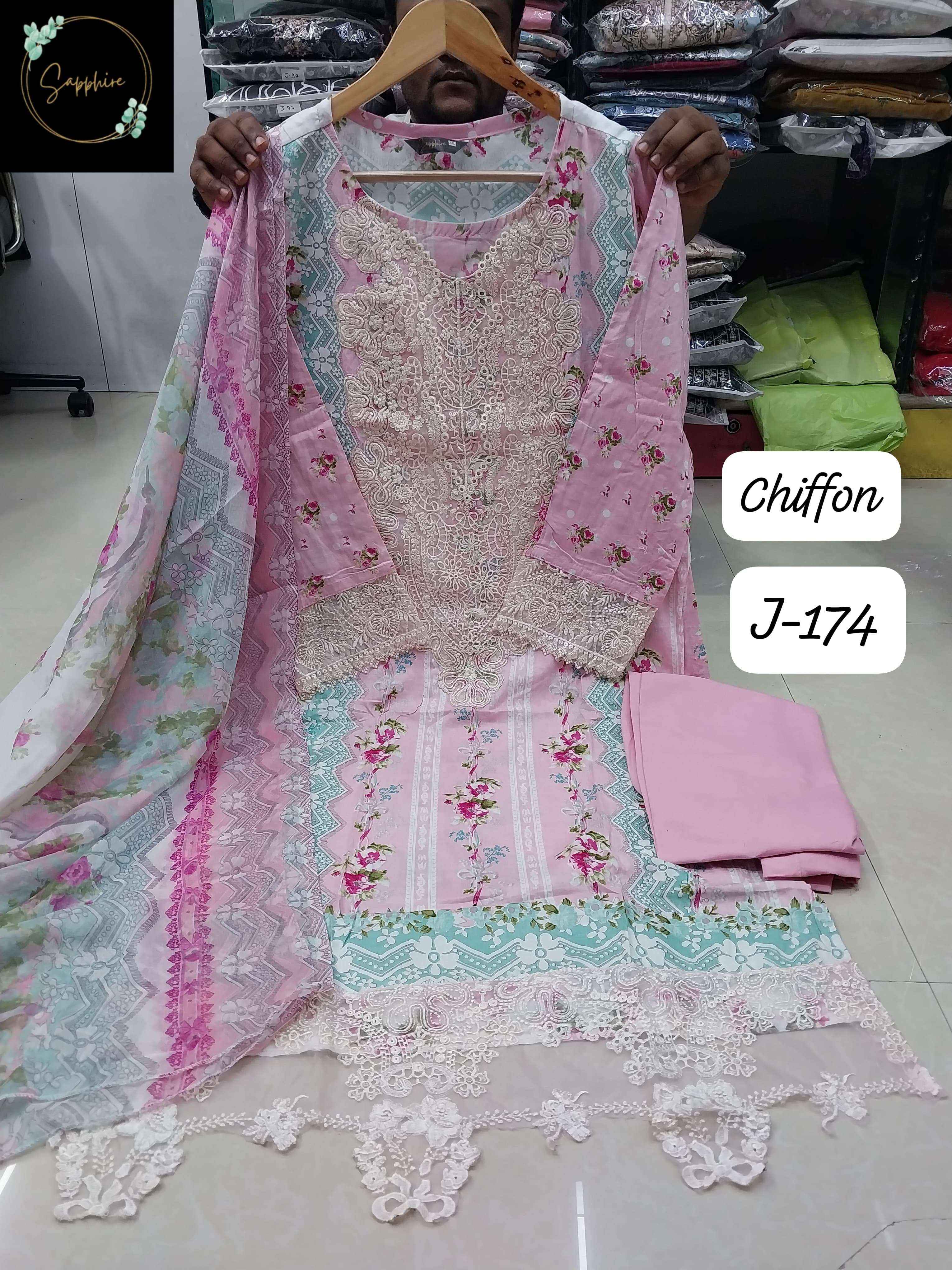 SAPPHIRE JAZMIN VOL 174 LAWN COTTON DESIGNER PAKISTANI SUIT ( 6 PCS CATALOGUE )
