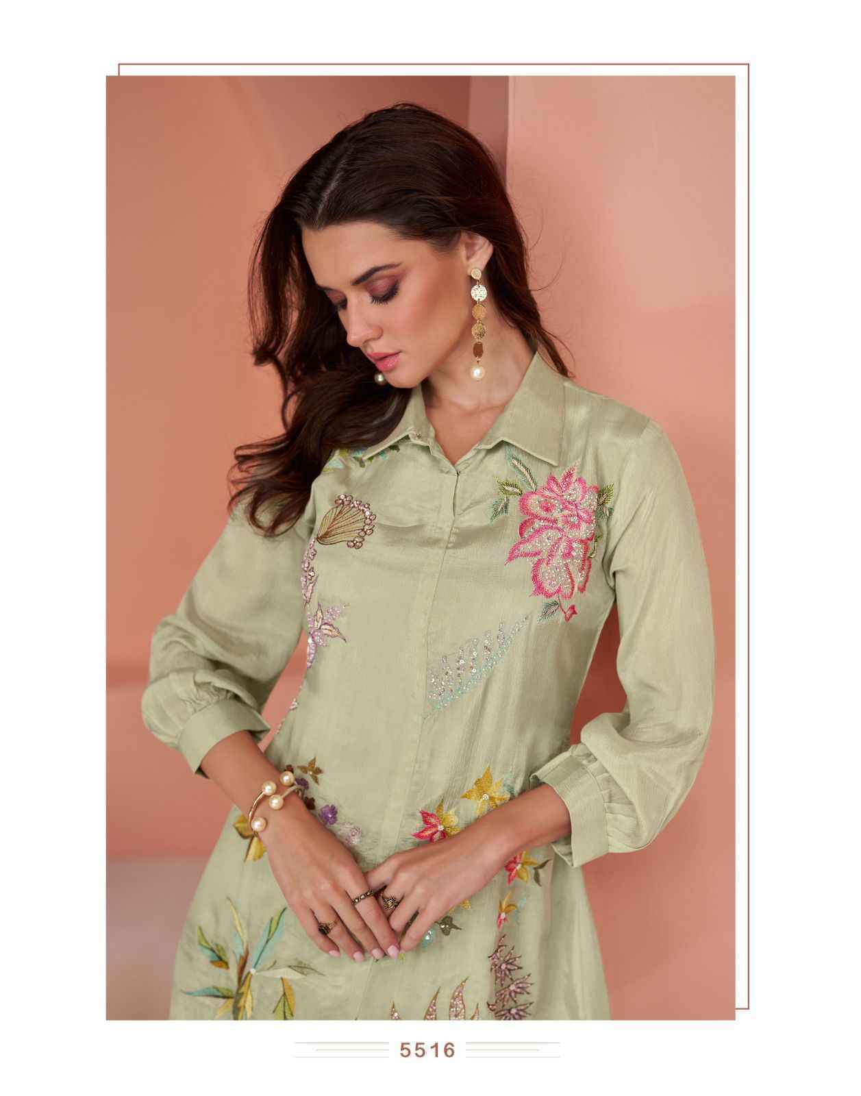 Sayuri Designer Pearl Silk Readymade Co Ord Set Wholesale Rate ( 5 Pcs Catalog )