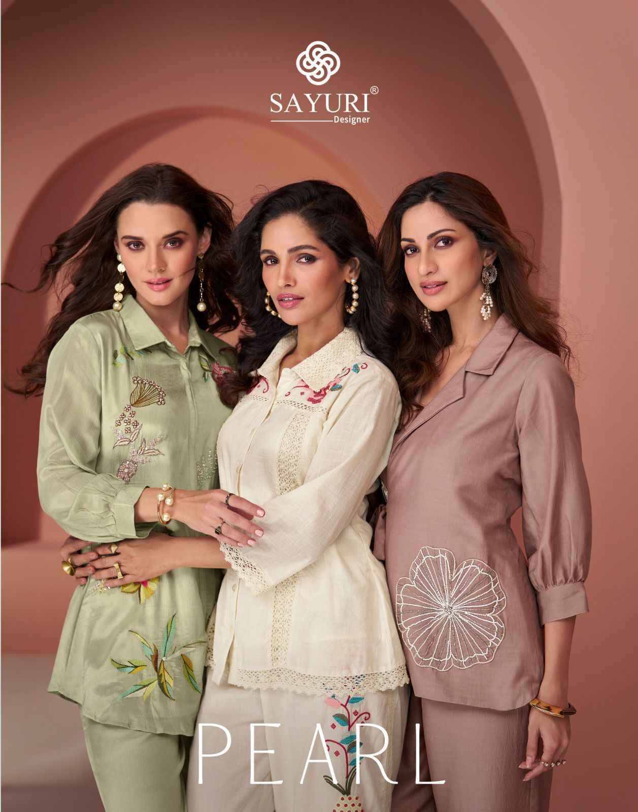 Sayuri Designer Pearl Silk Readymade Co Ord Set Wholesale Rate ( 5 Pcs Catalog )